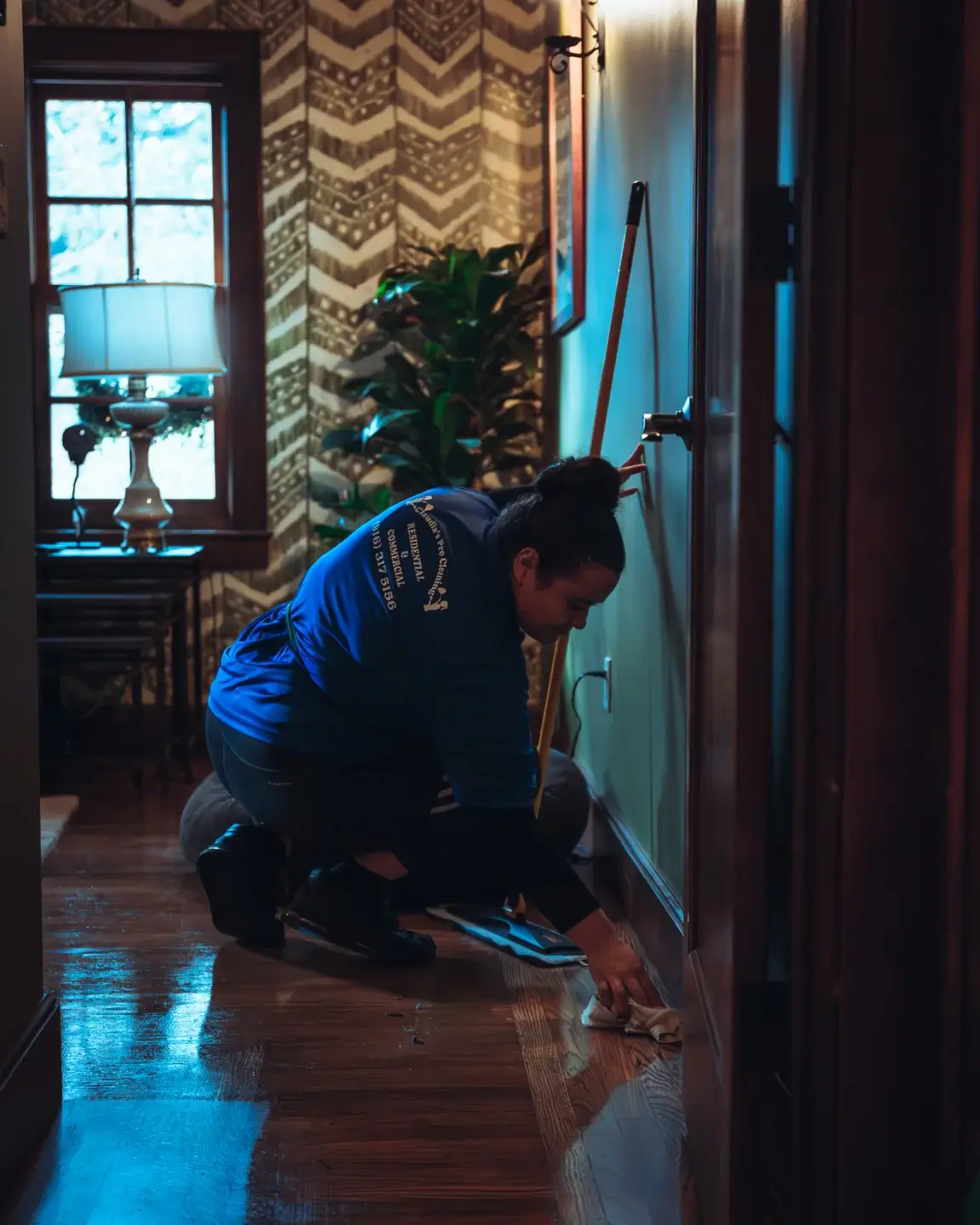 Professional post construction cleaning team removing construction dust and debris in East Portal Sacramento CA