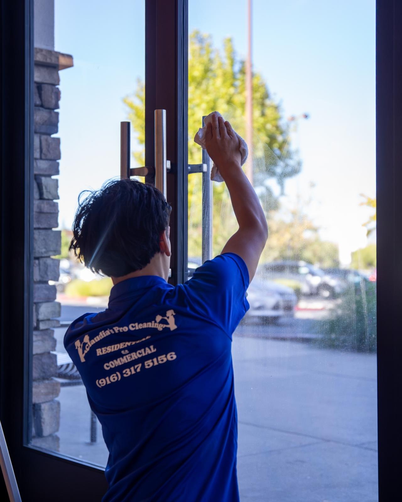 Professional janitorial cleaning services in Sacramento, CA performed by Claudia's Pro Cleaning team in a commercial facility.