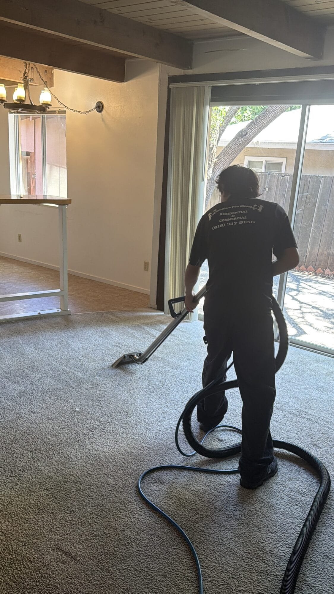 Professional carpet cleaning on stairs in Stanford Ranch, CA